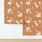 Woodland Animal Forest Babies Pumpkin Orange Whimsical Fun Cute Happy Cheerful Custom Removable Wallpaper by Spoonflower Peel & Stick Wallpaper 2FT Wide